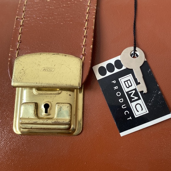 Vintage 1920s Leather Brief Case NWT Brown - Picture 3 of 10